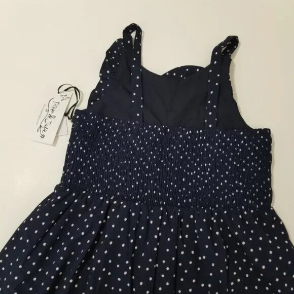 NWT Pippa & Julie Navy Polka dot romper size 10 (F16) - Picture 4 of 11